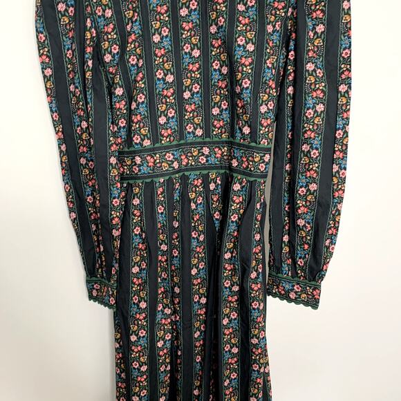 Pink City Prints Savannah Dress Haworth Border Black Womens XS - Picture 10 of 16